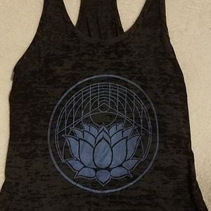 Urban Outfitters Tops - Blue lotus print burnout tank Urban Outfitters Tops - Blue lotus print burnout tank